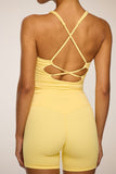 CLASSIC FIT HALTER TANK - BUTTER YELLOW