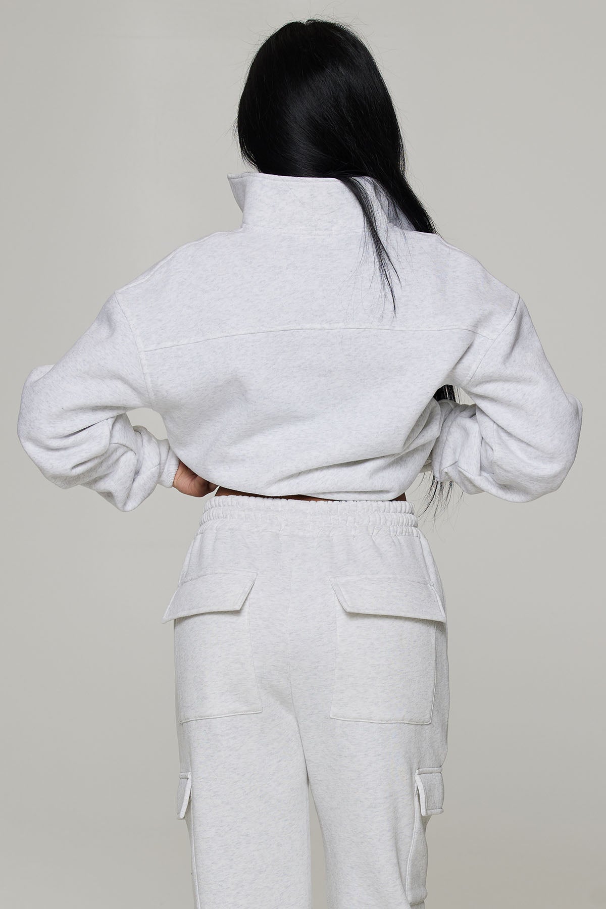 CLOUD 1/4 ZIP - HEATHERED GREY