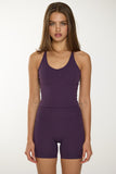 CLASSIC FIT HALTER TANK - BLACK PLUM