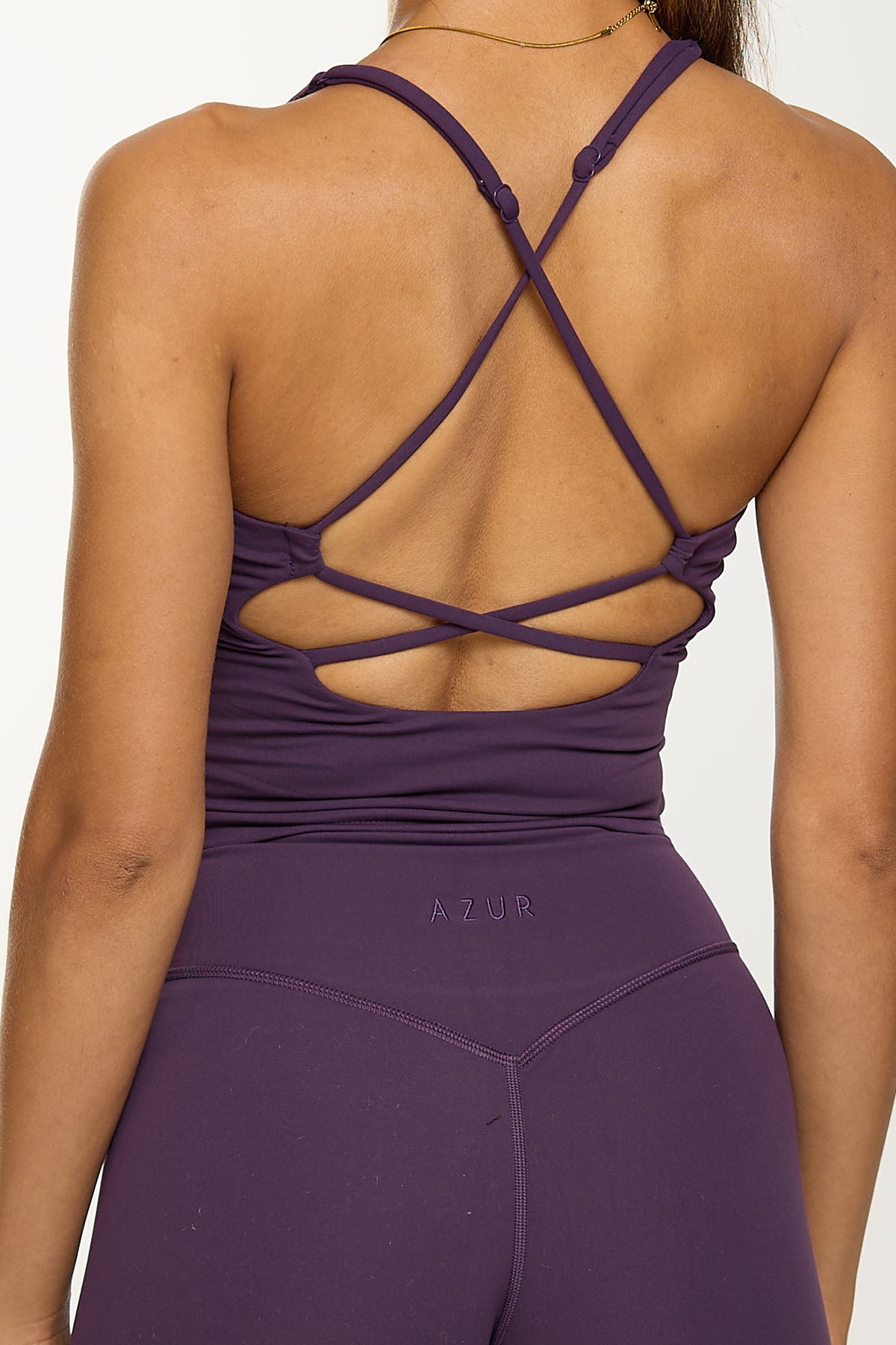 CLASSIC FIT HALTER TANK - BLACK PLUM