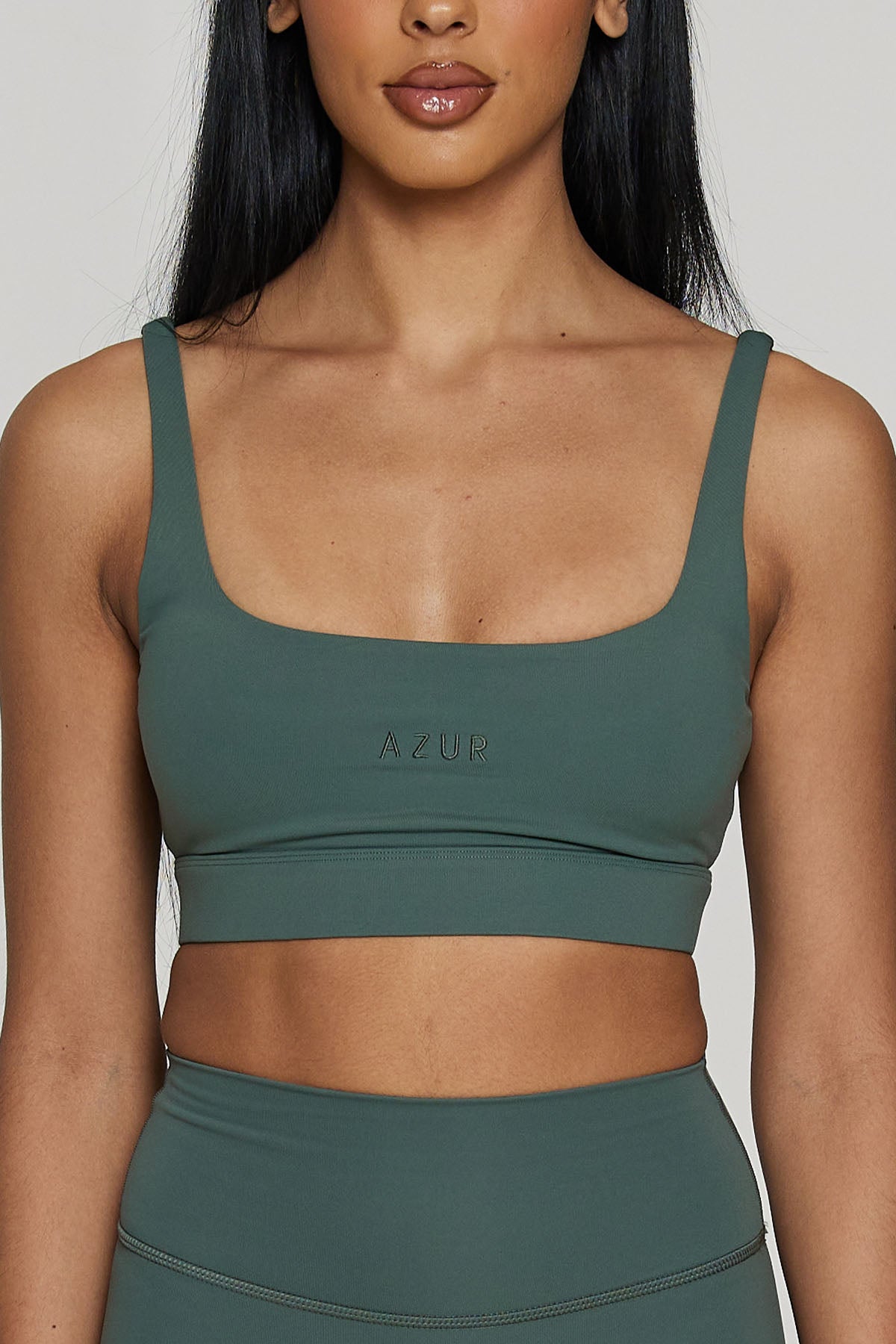CLASSIC FIT BOX CUT BRA - HUNTER