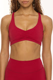 CLASSIC FIT KNOT BRA - CHERRY