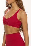 CLASSIC FIT KNOT BRA - CHERRY