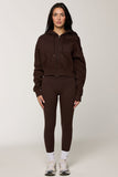 CLOUD CROPPED ZIP UP - BLACK COFFEE