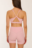 CLASSIC FIT CROSS WAIST SHORTS - BLUSH