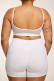 CLASSIC FIT CROSS WAIST SHORTS - WHITE