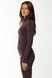 CLASSIC FIT ZIP UP - BLACK COFFEE