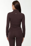 CLASSIC FIT ZIP UP - BLACK COFFEE