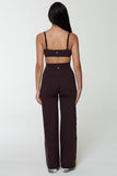 CLASSIC FIT WIDE LEG PANT - BLACK COFFEE