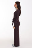 CLASSIC FIT WRAP TOP - BLACK COFFEE