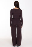 CLASSIC FIT WRAP TOP - BLACK COFFEE