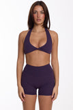 CLASSIC FIT BIKE SHORTS 5" - BLACK PLUM