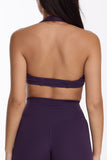 CLASSIC FIT TWIST BRA - BLACK PLUM