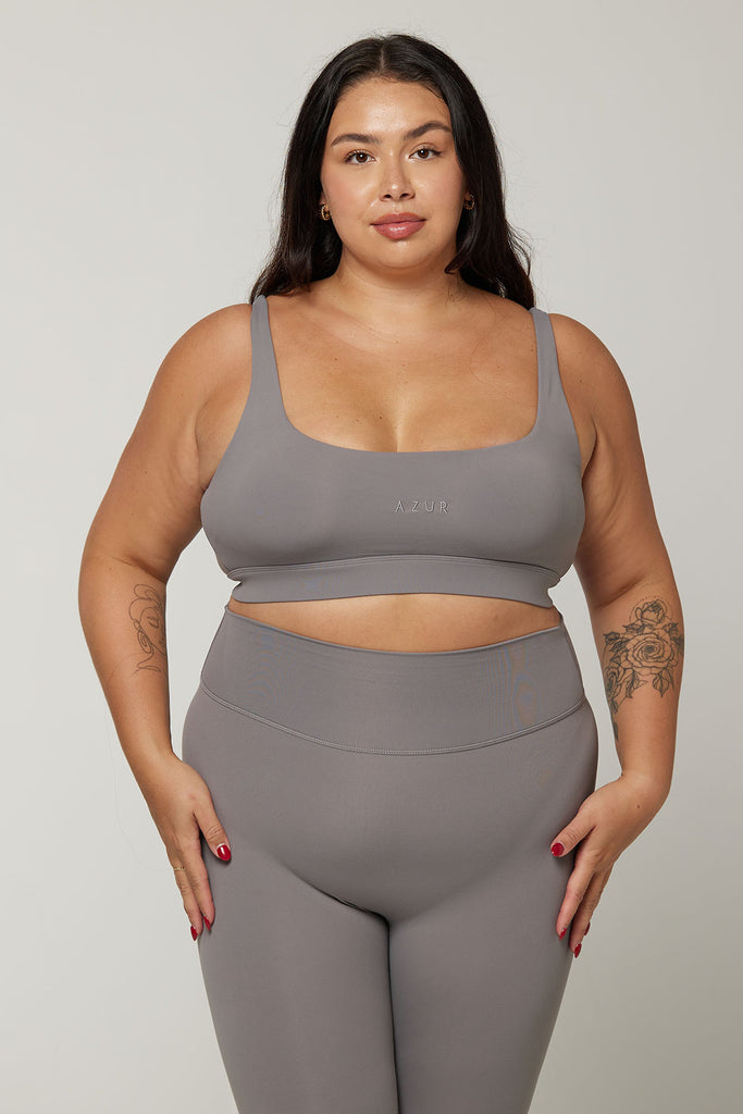 CLASSIC FIT BOX CUT BRA - DOVE – AZUR FIT®