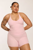CLASSIC FIT HALTER TANK - BLUSH