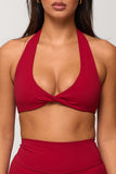 CLASSIC FIT TWIST BRA - CHERRY