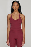 CLASSIC FIT HALTER TANK - CHERRY NOIR