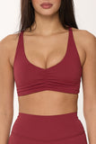 CLASSIC FIT KNOT BRA - CHERRY NOIR