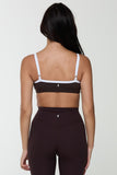CLASSIC FIT CONTRAST BASE BRA - BLACK COFFEE/WHITE