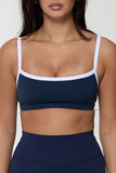 CLASSIC FIT CONTRAST BASE BRA - LAKE/WHITE