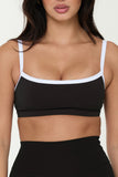 CLASSIC FIT CONTRAST BASE BRA - ONYX/WHITE