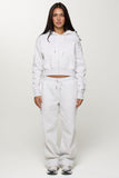 CLOUD CROPPED ZIP UP - HEATHERED GREY
