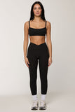CLASSIC FIT CROSS WAIST LEGGINGS - ONYX