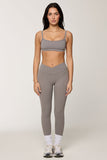 CLASSIC FIT CROSS WAIST LEGGINGS - DOVE