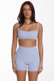 CLASSIC FIT BIKE SHORTS 5" - DUSTY BLUE