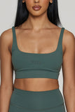 CLASSIC FIT BOX CUT BRA - HUNTER