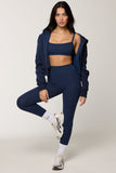 CLOUD CROPPED ZIP UP - LAKE