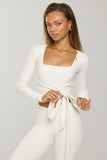 CLASSIC FIT WRAP TOP - OAT