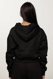 CLOUD CROPPED ZIP UP - ONYX