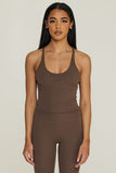 CLASSIC FIT HALTER TANK - WALNUT