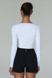 CLASSIC FIT WRAP TOP - WHITE