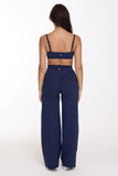 CLASSIC FIT WIDE LEG PANT - LAKE