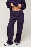 CLOUD STRAIGHT SWEATPANTS - BLACK PLUM