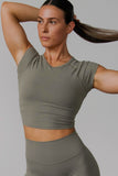 CLASSIC FIT CROPPED TEE - LAUREL