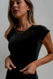 CLASSIC FIT CROPPED TEE - ONYX