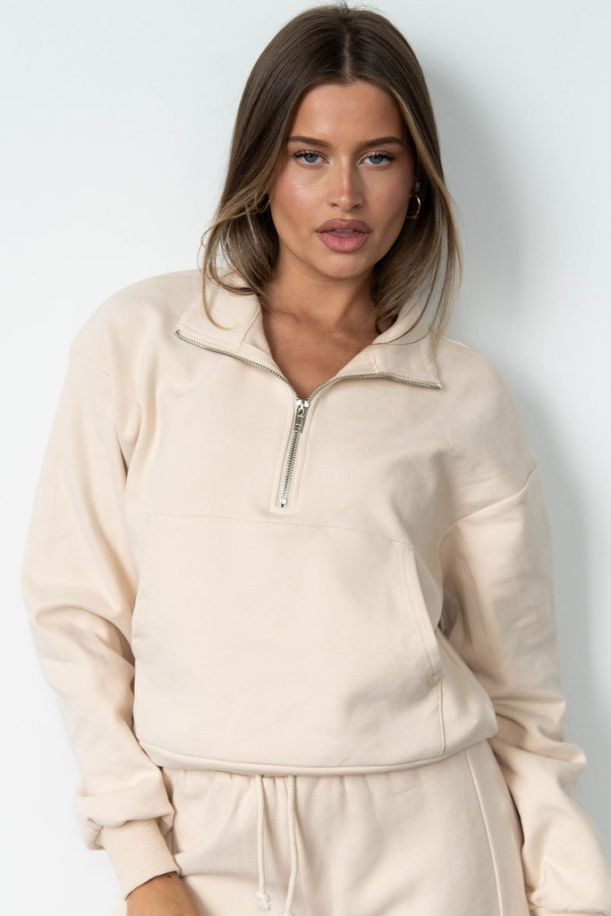 HALF ZIP CREAM AZUR FIT®
